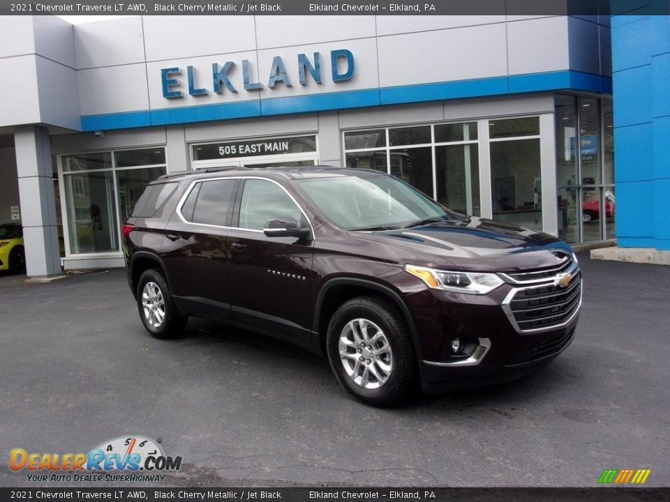 2021 Chevrolet Traverse LT AWD Black Cherry Metallic / Jet Black Photo #1