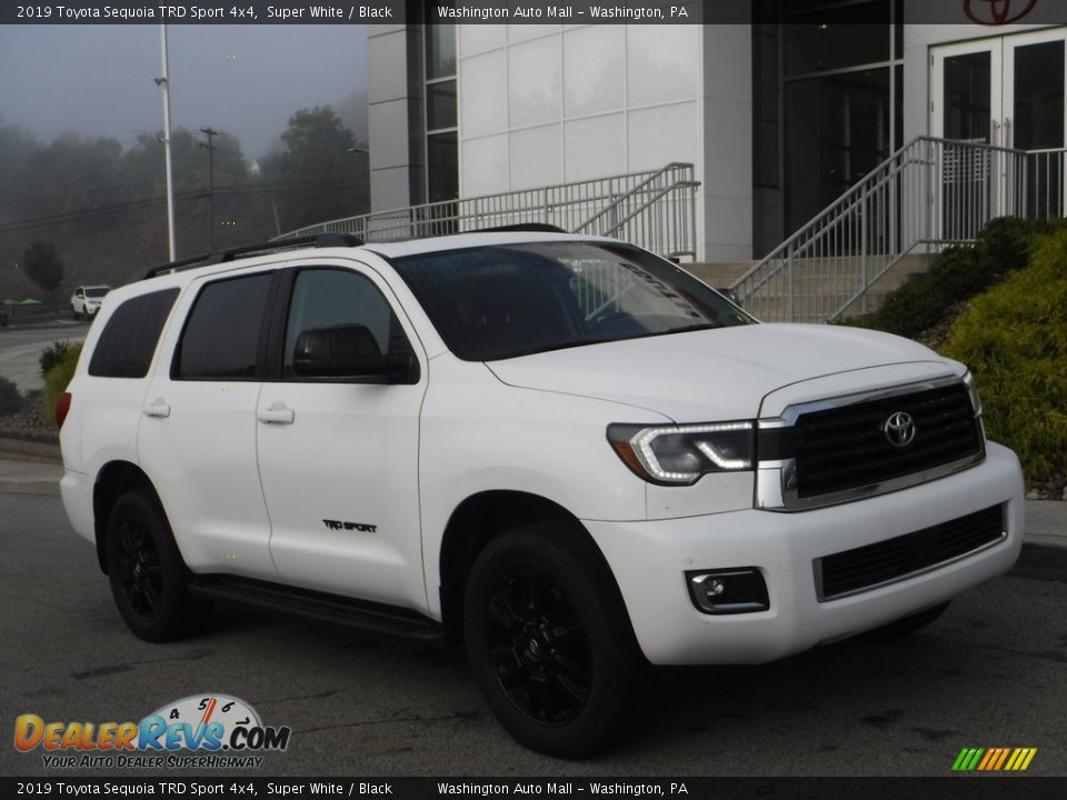 2019 Toyota Sequoia TRD Sport 4x4 Super White / Black Photo #1