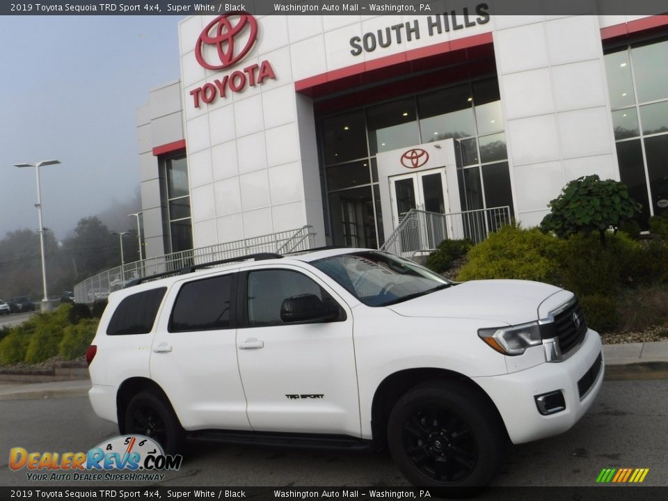 2019 Toyota Sequoia TRD Sport 4x4 Super White / Black Photo #2