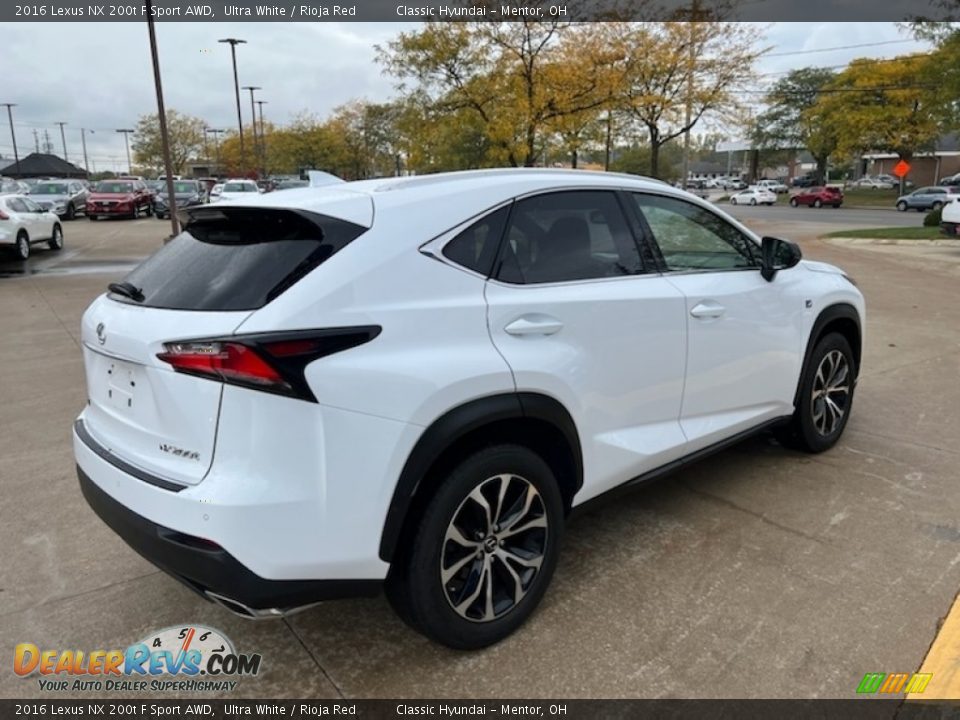 2016 Lexus NX 200t F Sport AWD Ultra White / Rioja Red Photo #2