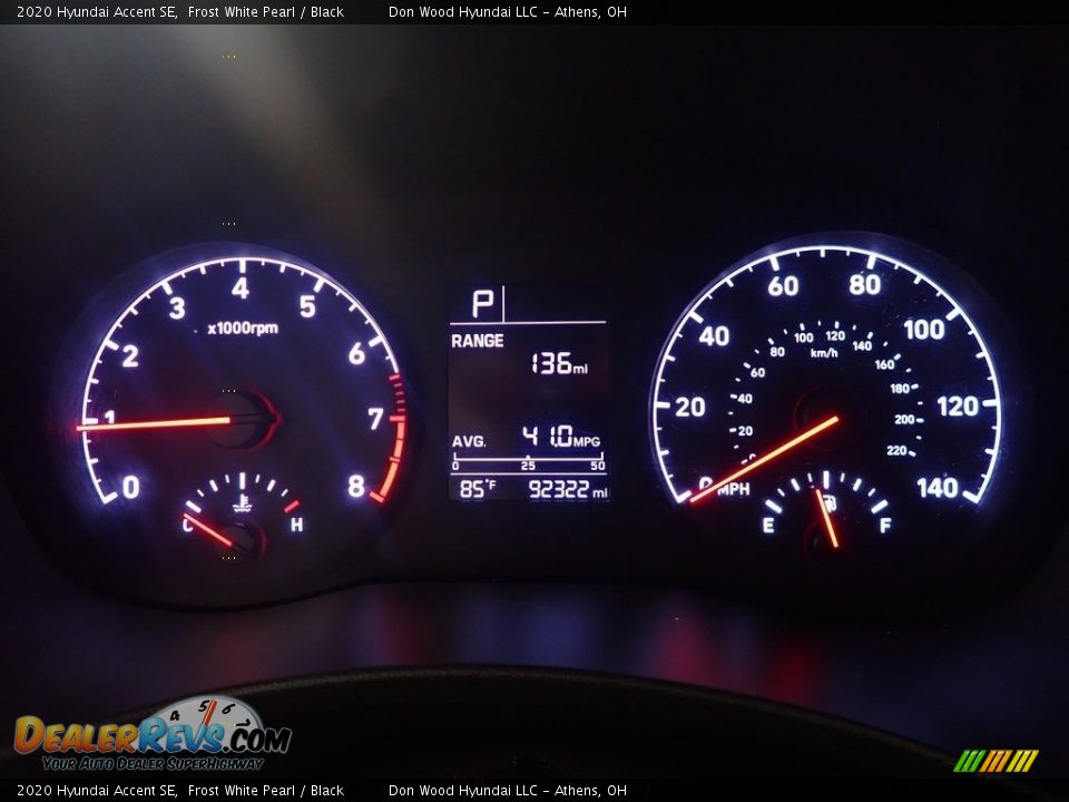 2020 Hyundai Accent SE Frost White Pearl / Black Photo #28