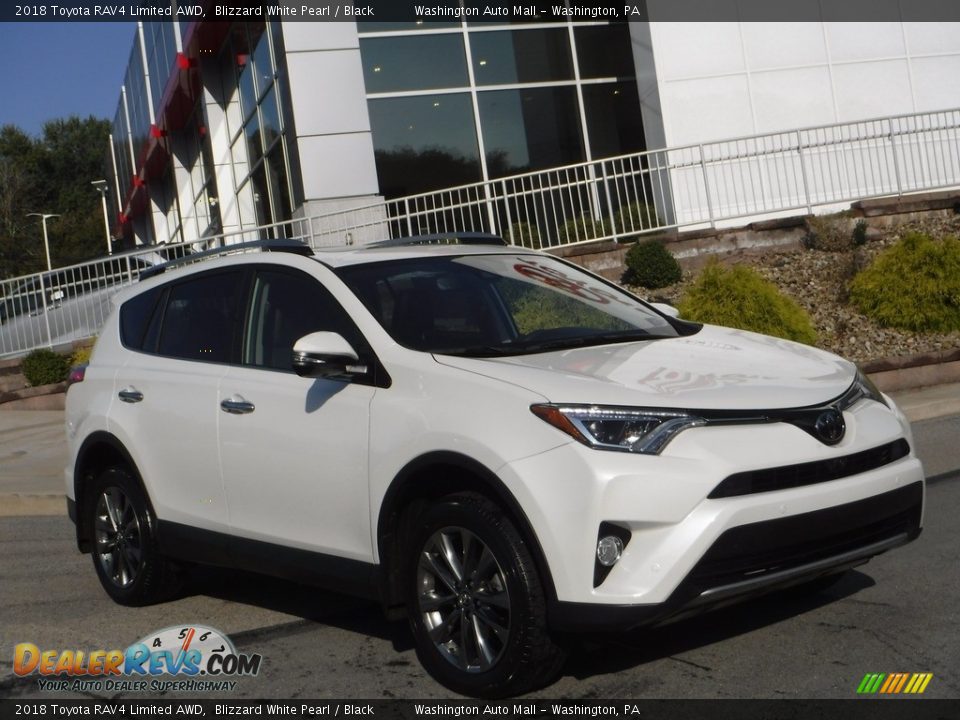 2018 Toyota RAV4 Limited AWD Blizzard White Pearl / Black Photo #1