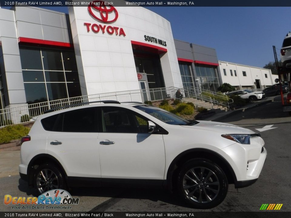 2018 Toyota RAV4 Limited AWD Blizzard White Pearl / Black Photo #2