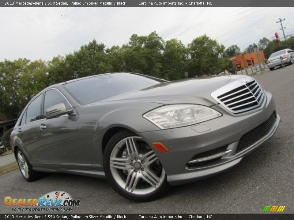 2013 Mercedes-Benz S 550 Sedan Palladium Silver Metallic / Black Photo #1