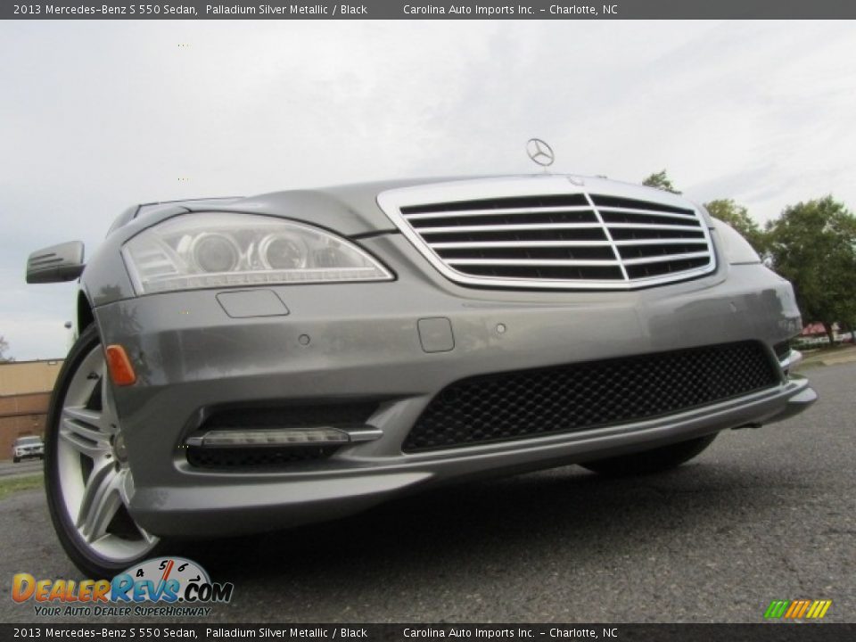 2013 Mercedes-Benz S 550 Sedan Palladium Silver Metallic / Black Photo #2