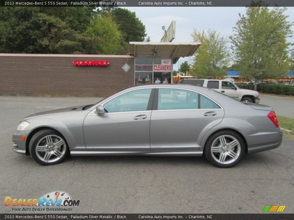 2013 Mercedes-Benz S 550 Sedan Palladium Silver Metallic / Black Photo #7