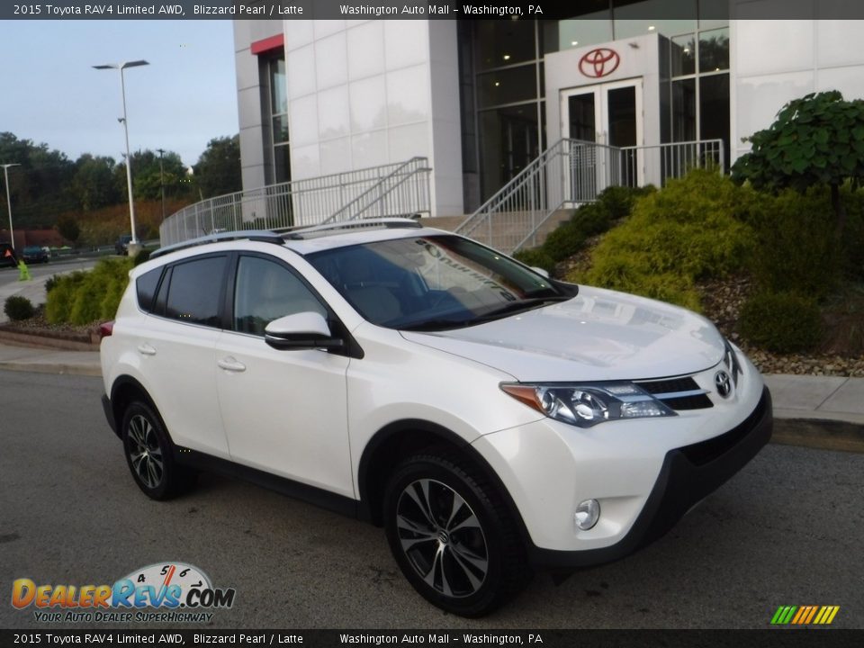 2015 Toyota RAV4 Limited AWD Blizzard Pearl / Latte Photo #1