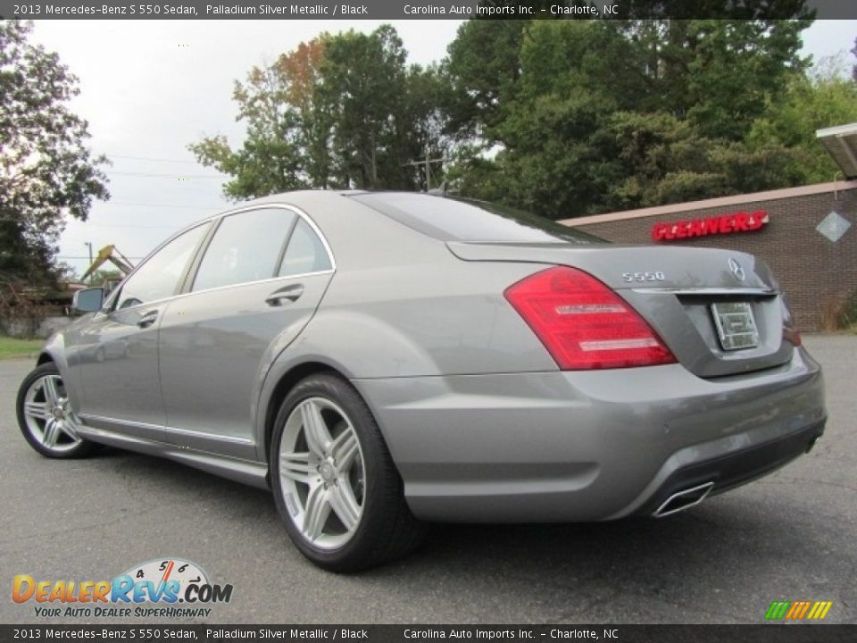 2013 Mercedes-Benz S 550 Sedan Palladium Silver Metallic / Black Photo #8