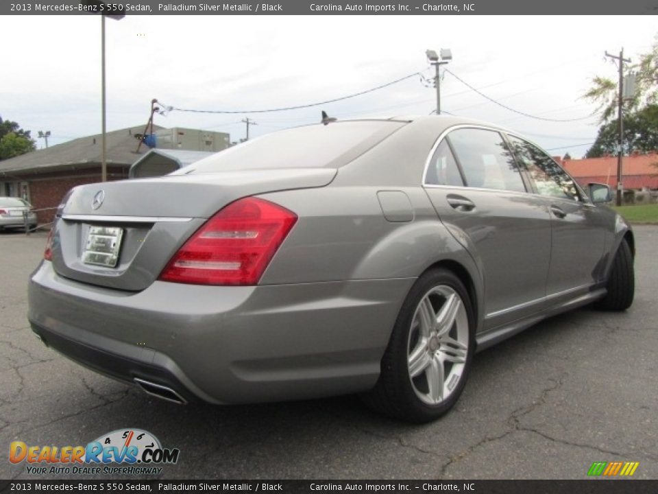 2013 Mercedes-Benz S 550 Sedan Palladium Silver Metallic / Black Photo #10