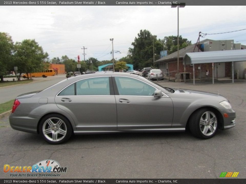 2013 Mercedes-Benz S 550 Sedan Palladium Silver Metallic / Black Photo #11