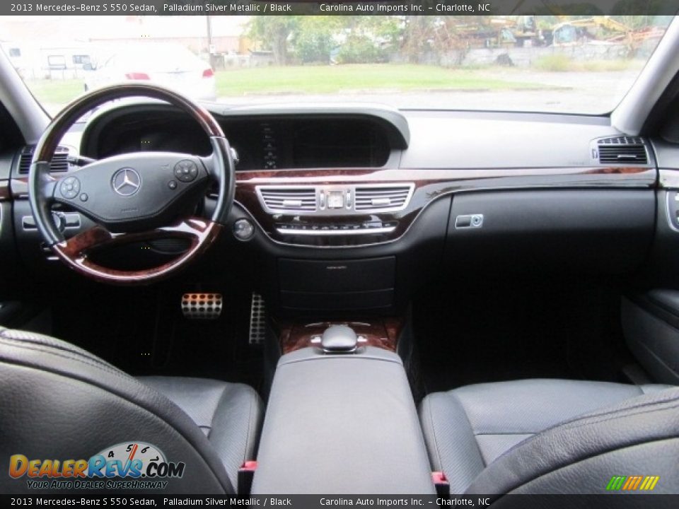 2013 Mercedes-Benz S 550 Sedan Palladium Silver Metallic / Black Photo #13