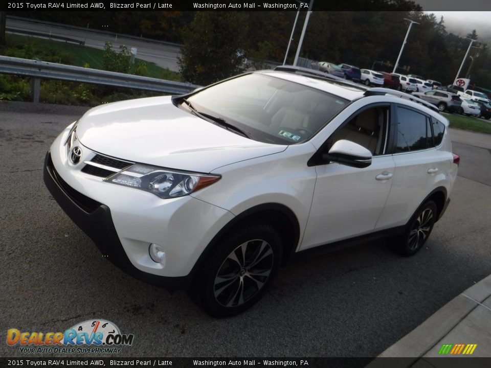 2015 Toyota RAV4 Limited AWD Blizzard Pearl / Latte Photo #13