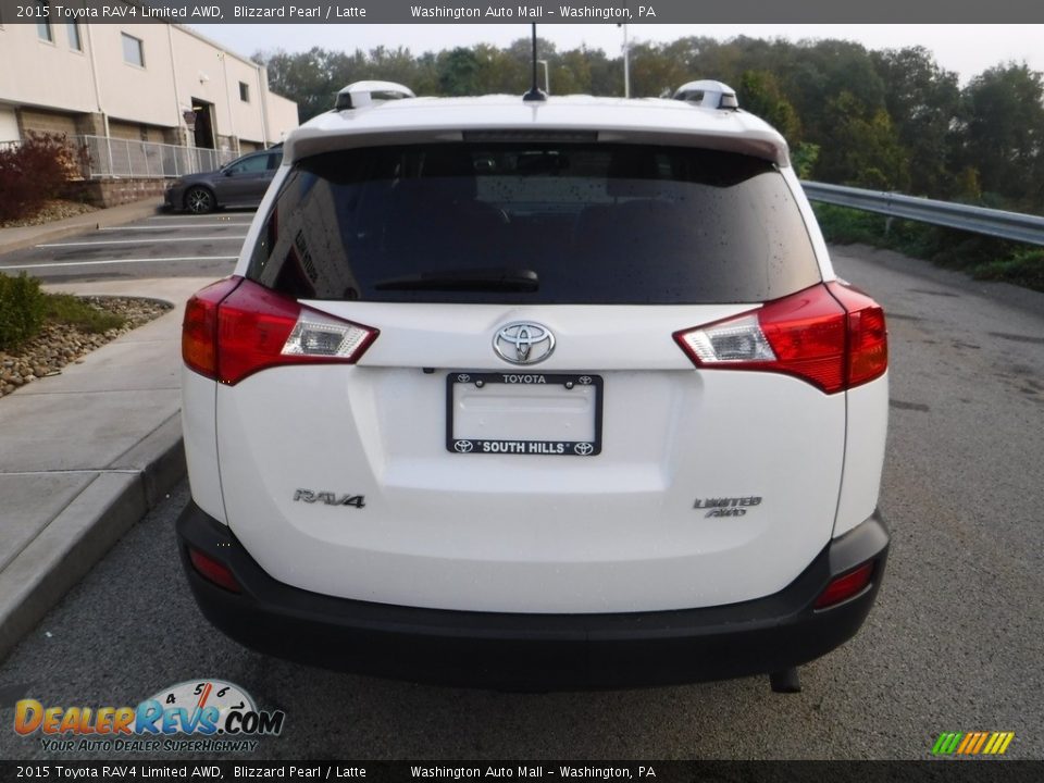 2015 Toyota RAV4 Limited AWD Blizzard Pearl / Latte Photo #16