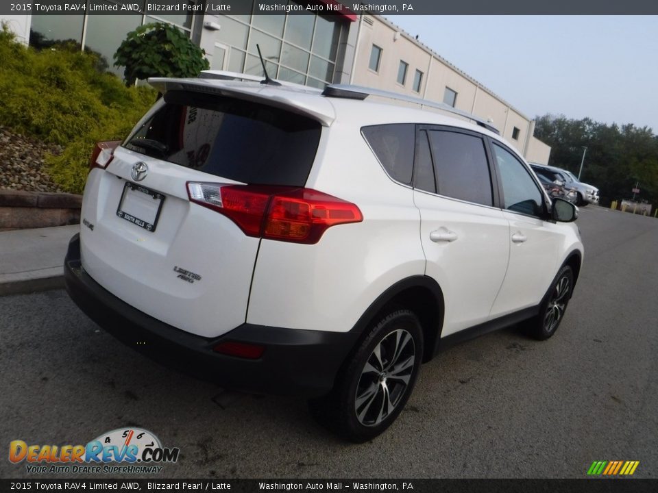 2015 Toyota RAV4 Limited AWD Blizzard Pearl / Latte Photo #17