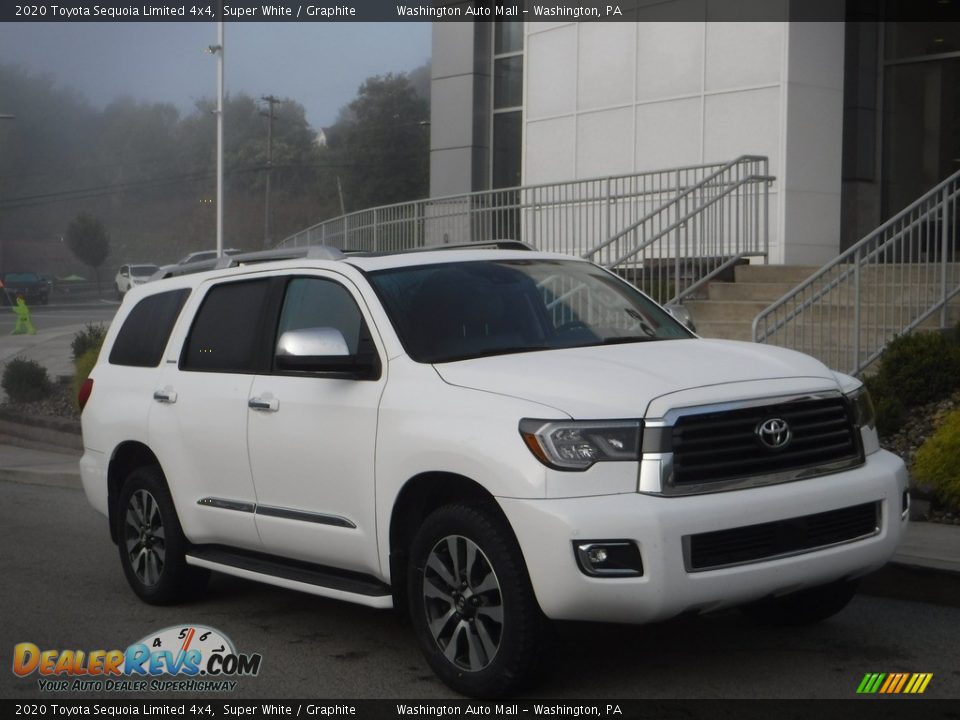 2020 Toyota Sequoia Limited 4x4 Super White / Graphite Photo #1