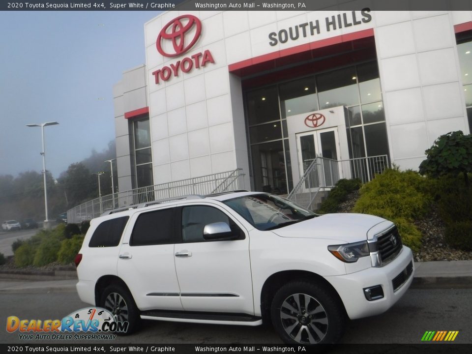 2020 Toyota Sequoia Limited 4x4 Super White / Graphite Photo #2