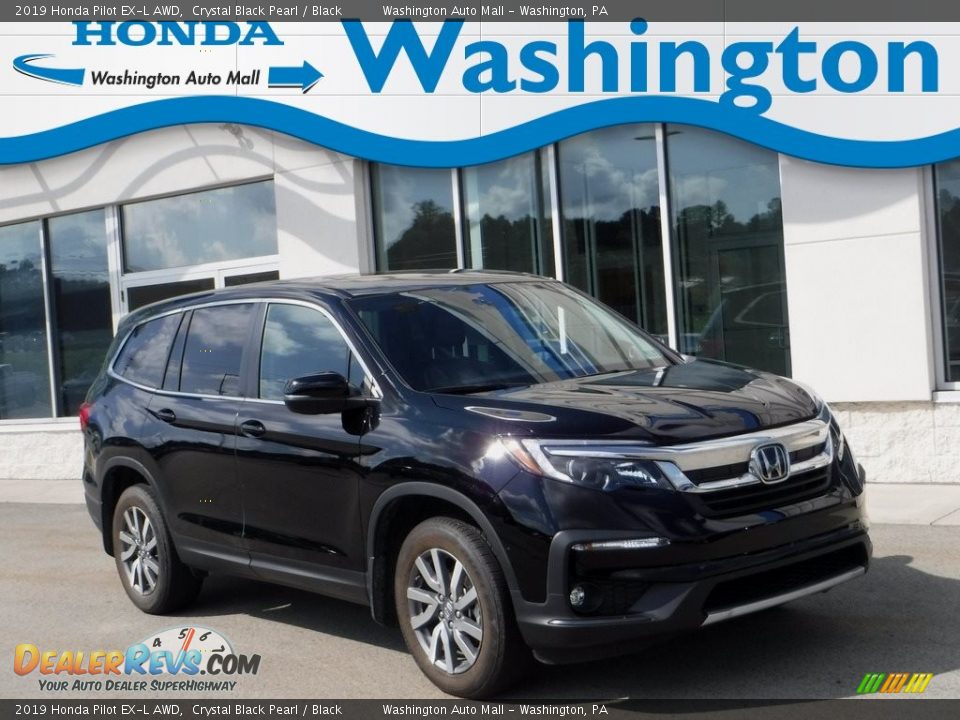 2019 Honda Pilot EX-L AWD Crystal Black Pearl / Black Photo #1