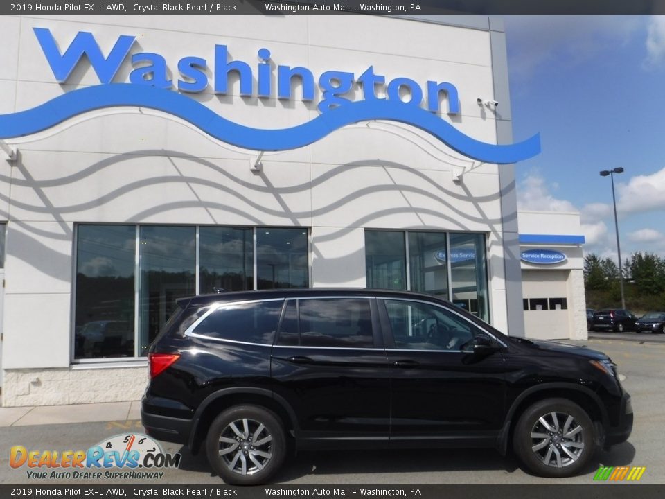 2019 Honda Pilot EX-L AWD Crystal Black Pearl / Black Photo #2