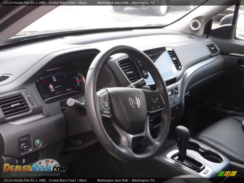 2019 Honda Pilot EX-L AWD Crystal Black Pearl / Black Photo #13