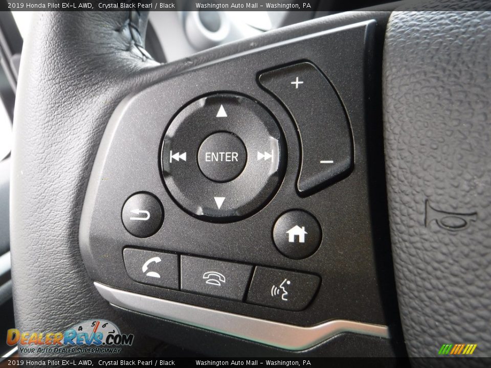 2019 Honda Pilot EX-L AWD Crystal Black Pearl / Black Photo #23