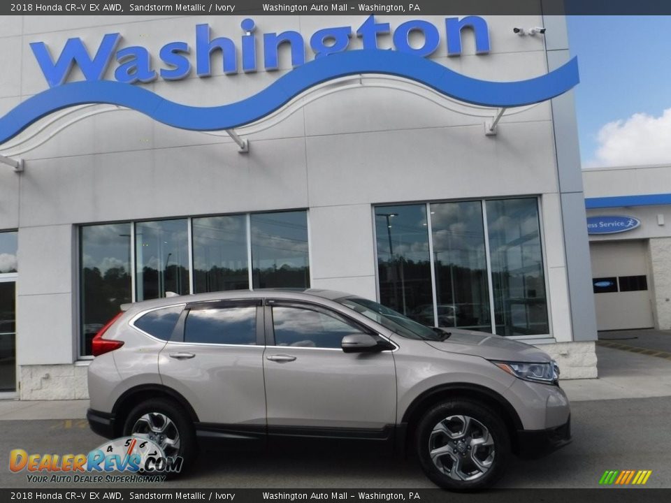 2018 Honda CR-V EX AWD Sandstorm Metallic / Ivory Photo #2