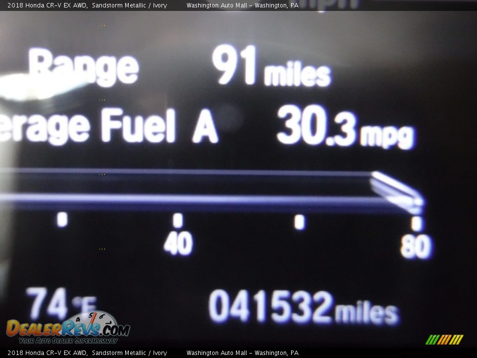2018 Honda CR-V EX AWD Sandstorm Metallic / Ivory Photo #33