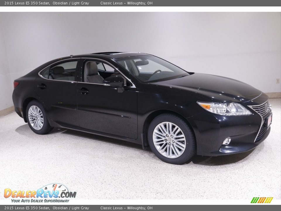 2015 Lexus ES 350 Sedan Obsidian / Light Gray Photo #1