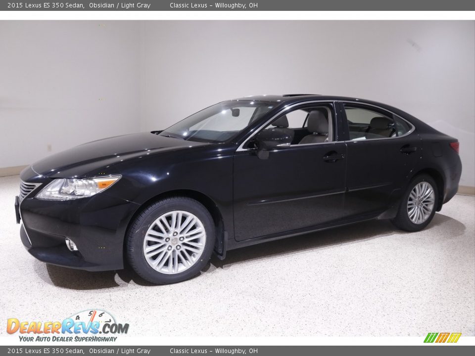 2015 Lexus ES 350 Sedan Obsidian / Light Gray Photo #3