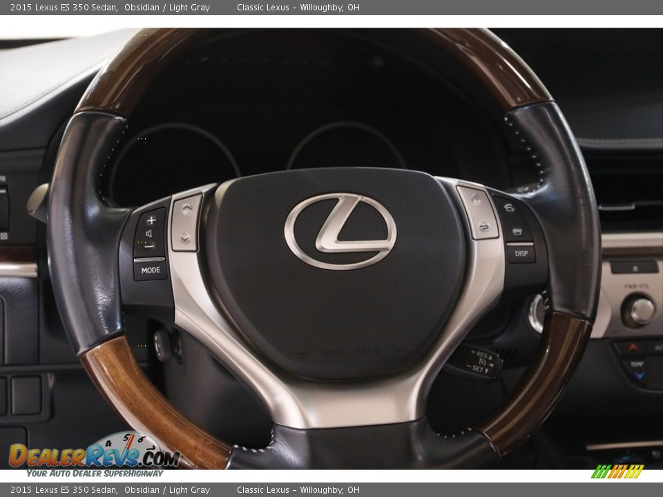 2015 Lexus ES 350 Sedan Obsidian / Light Gray Photo #7