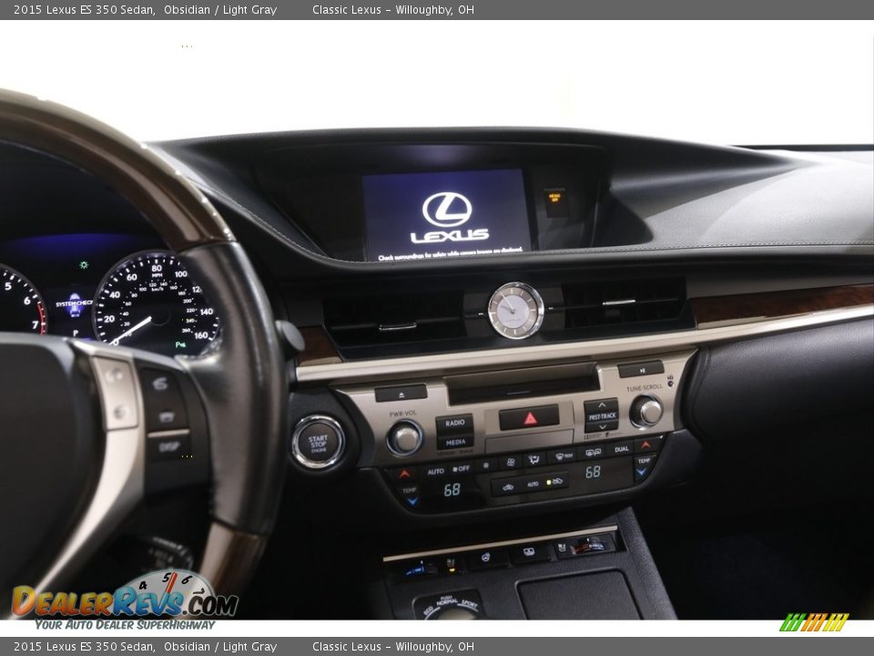 2015 Lexus ES 350 Sedan Obsidian / Light Gray Photo #9