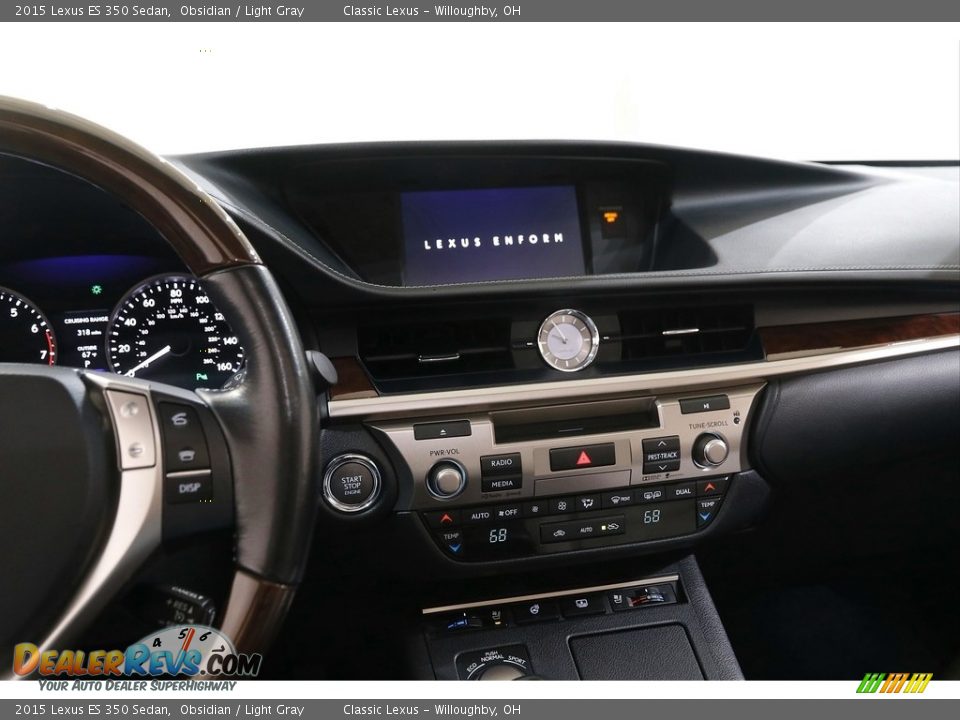 2015 Lexus ES 350 Sedan Obsidian / Light Gray Photo #10