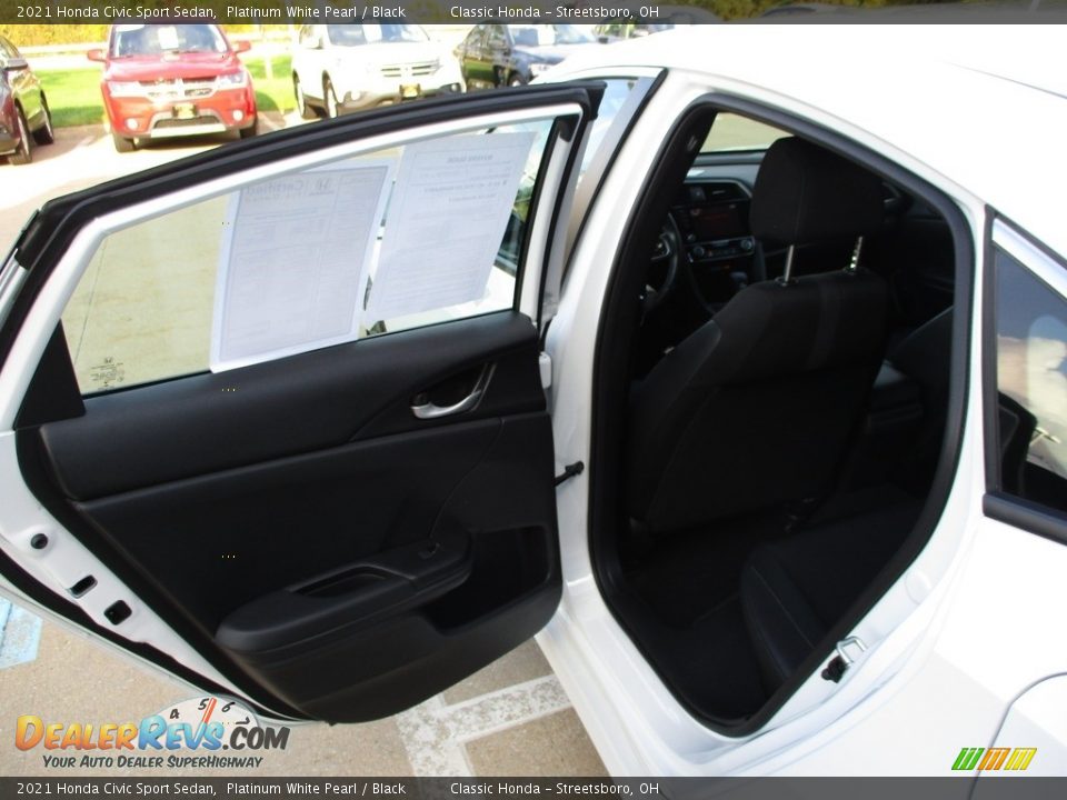 2021 Honda Civic Sport Sedan Platinum White Pearl / Black Photo #23