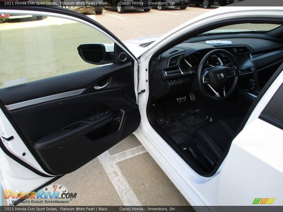 2021 Honda Civic Sport Sedan Platinum White Pearl / Black Photo #26
