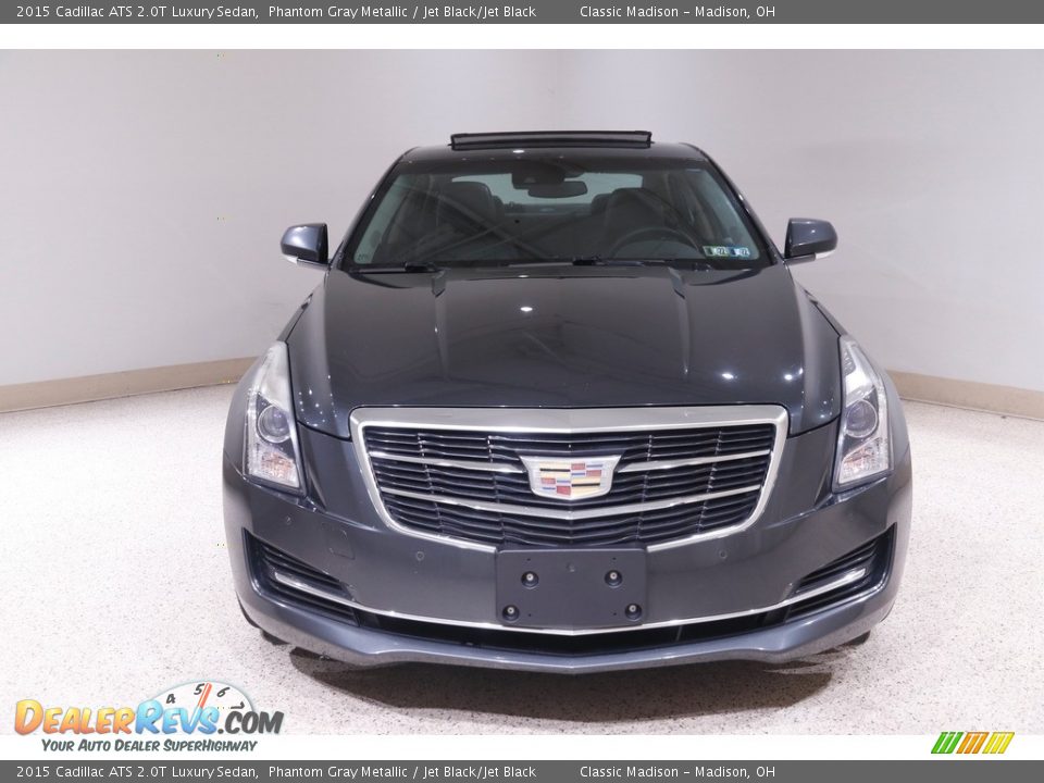 2015 Cadillac ATS 2.0T Luxury Sedan Phantom Gray Metallic / Jet Black/Jet Black Photo #2