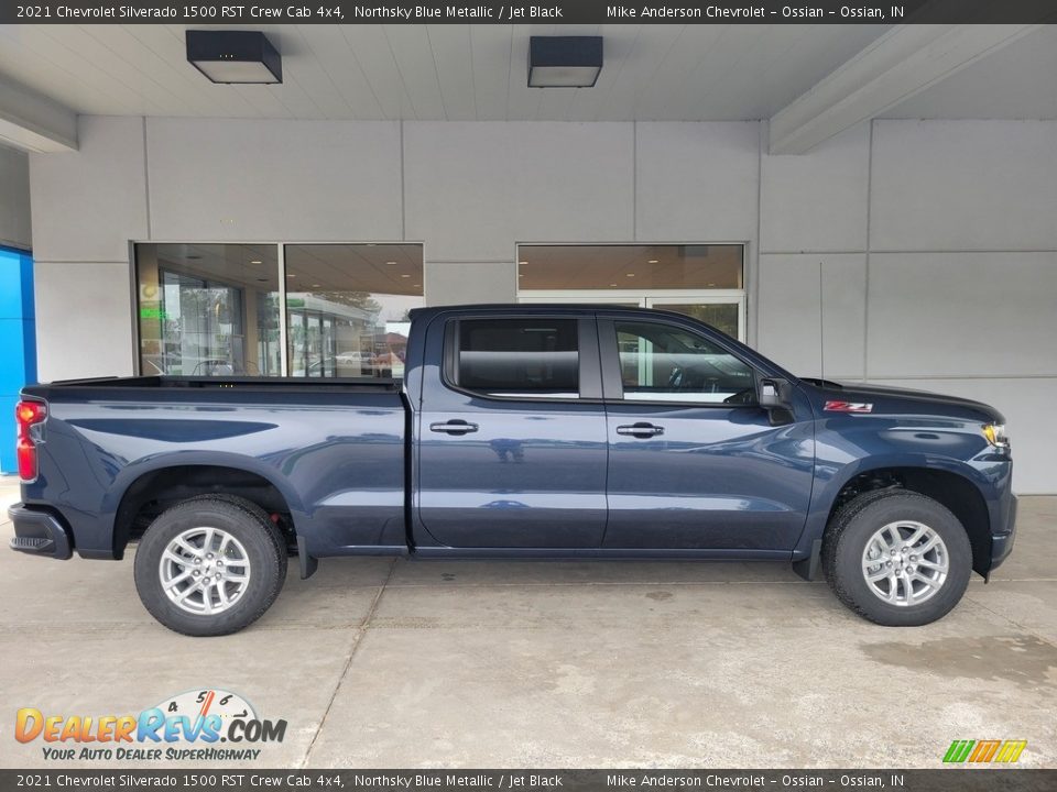 2021 Chevrolet Silverado 1500 RST Crew Cab 4x4 Northsky Blue Metallic / Jet Black Photo #3