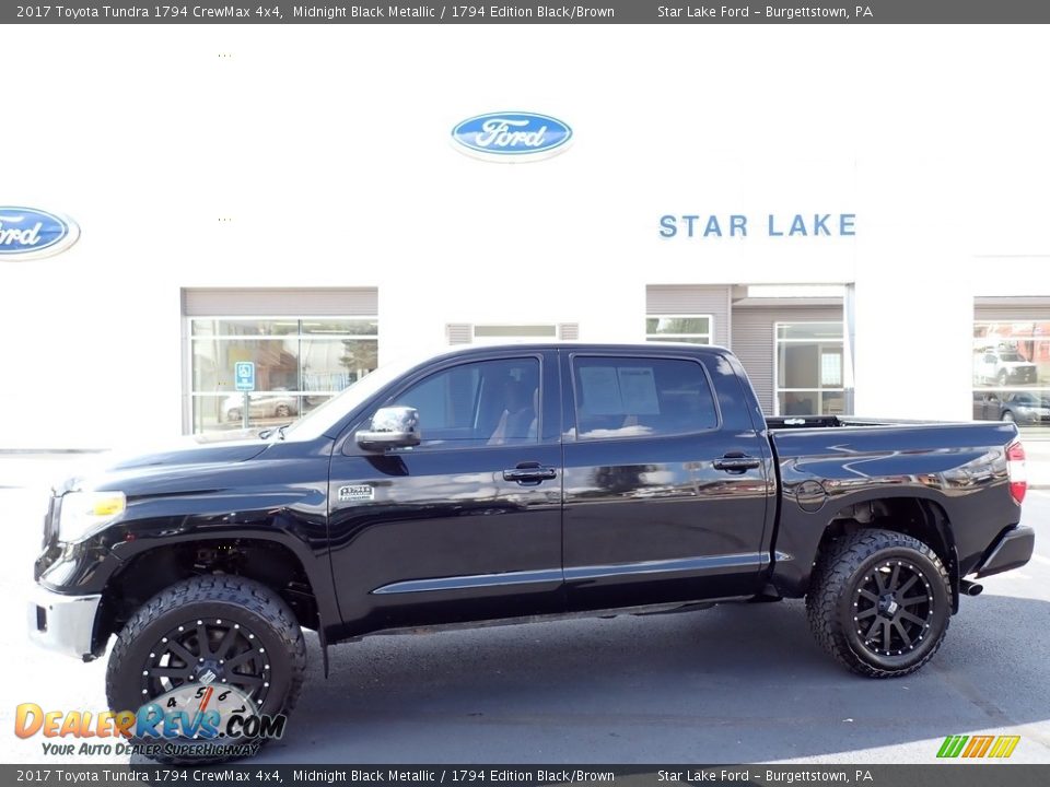 2017 Toyota Tundra 1794 CrewMax 4x4 Midnight Black Metallic / 1794 Edition Black/Brown Photo #1