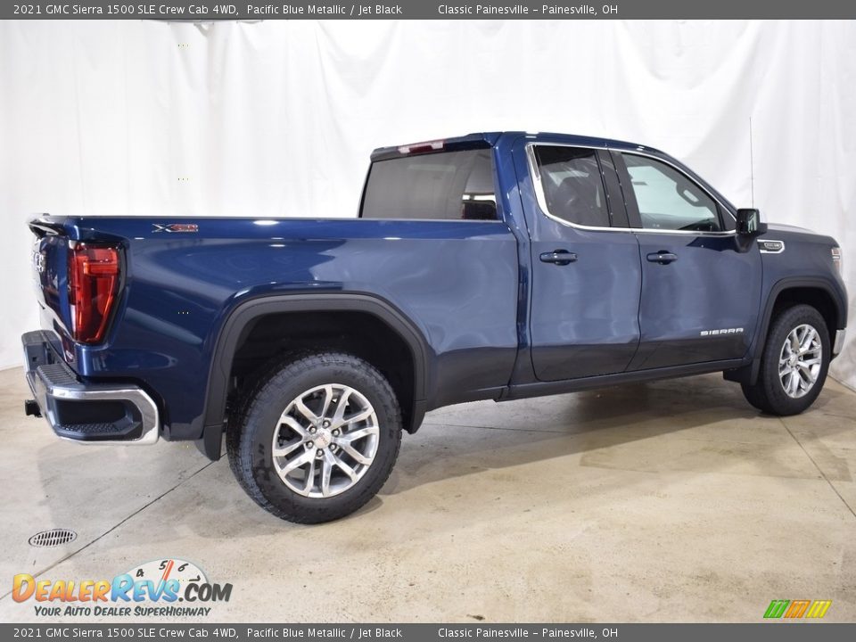 2021 GMC Sierra 1500 SLE Crew Cab 4WD Pacific Blue Metallic / Jet Black Photo #2