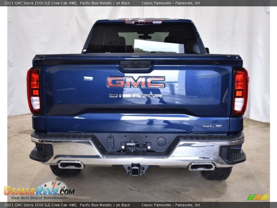 2021 GMC Sierra 1500 SLE Crew Cab 4WD Pacific Blue Metallic / Jet Black Photo #3