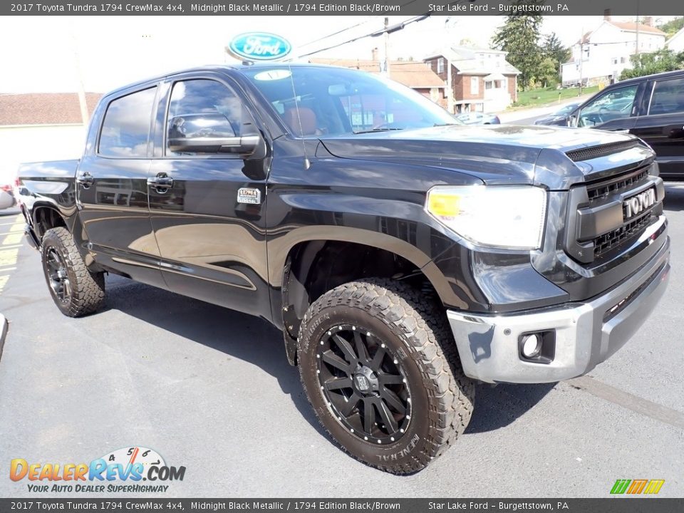 2017 Toyota Tundra 1794 CrewMax 4x4 Midnight Black Metallic / 1794 Edition Black/Brown Photo #7