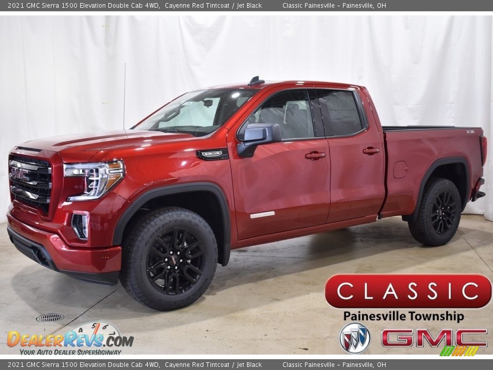 2021 GMC Sierra 1500 Elevation Double Cab 4WD Cayenne Red Tintcoat / Jet Black Photo #1