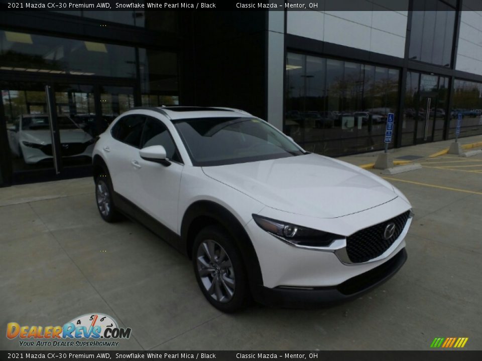 2021 Mazda CX-30 Premium AWD Snowflake White Pearl Mica / Black Photo #1