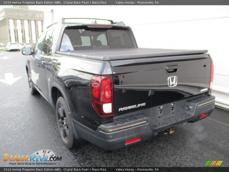 2019 Honda Ridgeline Black Edition AWD Crystal Black Pearl / Black/Red Photo #3