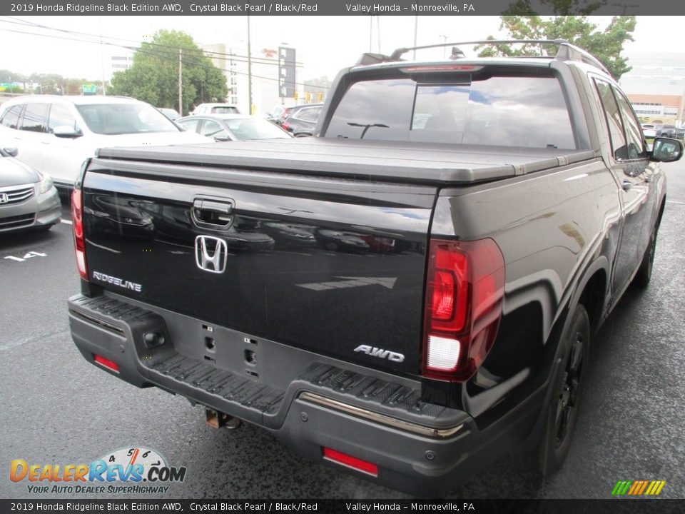 2019 Honda Ridgeline Black Edition AWD Crystal Black Pearl / Black/Red Photo #5