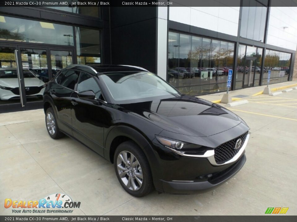 2021 Mazda CX-30 Premium AWD Jet Black Mica / Black Photo #1