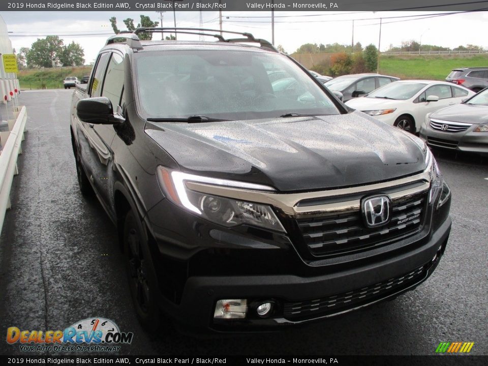 2019 Honda Ridgeline Black Edition AWD Crystal Black Pearl / Black/Red Photo #8