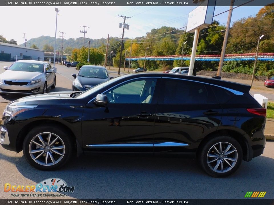 2020 Acura RDX Technology AWD Majestic Black Pearl / Espresso Photo #6