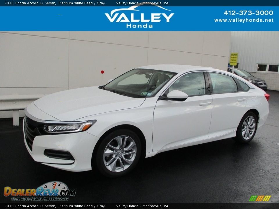 2018 Honda Accord LX Sedan Platinum White Pearl / Gray Photo #1