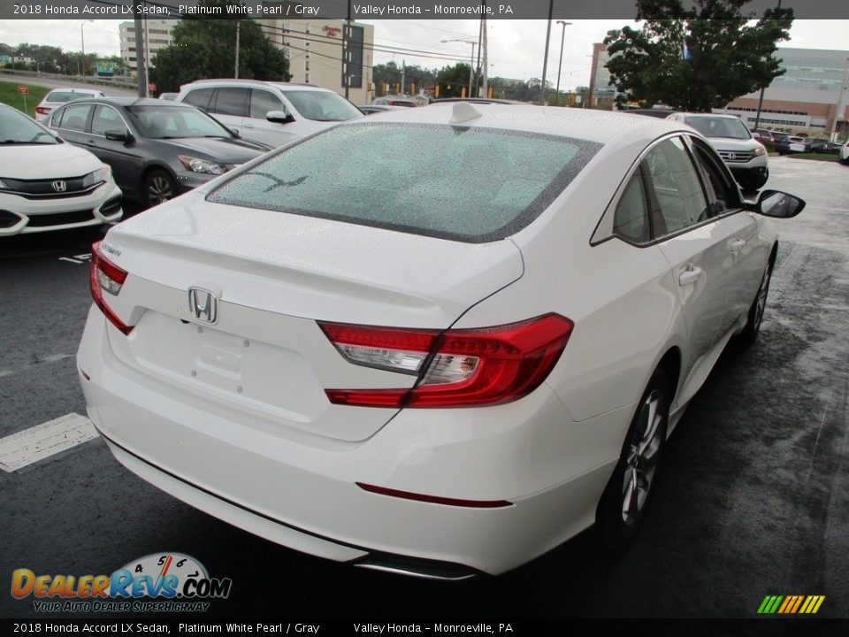 2018 Honda Accord LX Sedan Platinum White Pearl / Gray Photo #5