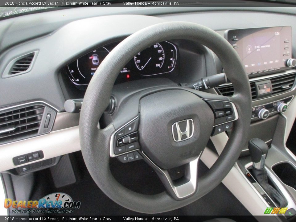 2018 Honda Accord LX Sedan Platinum White Pearl / Gray Photo #13