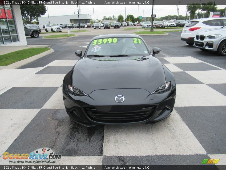 2021 Mazda MX-5 Miata RF Grand Touring Jet Black Mica / White Photo #3